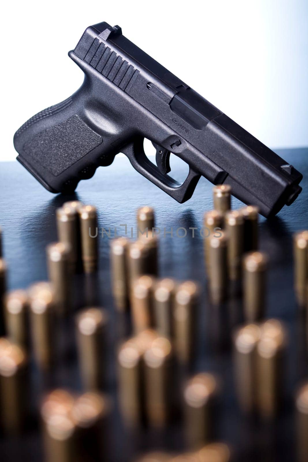 Ammunition and automatic handgun