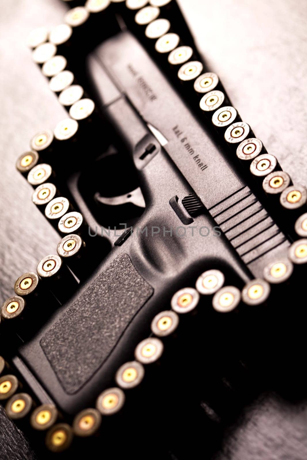 Ammunition and automatic handgun
