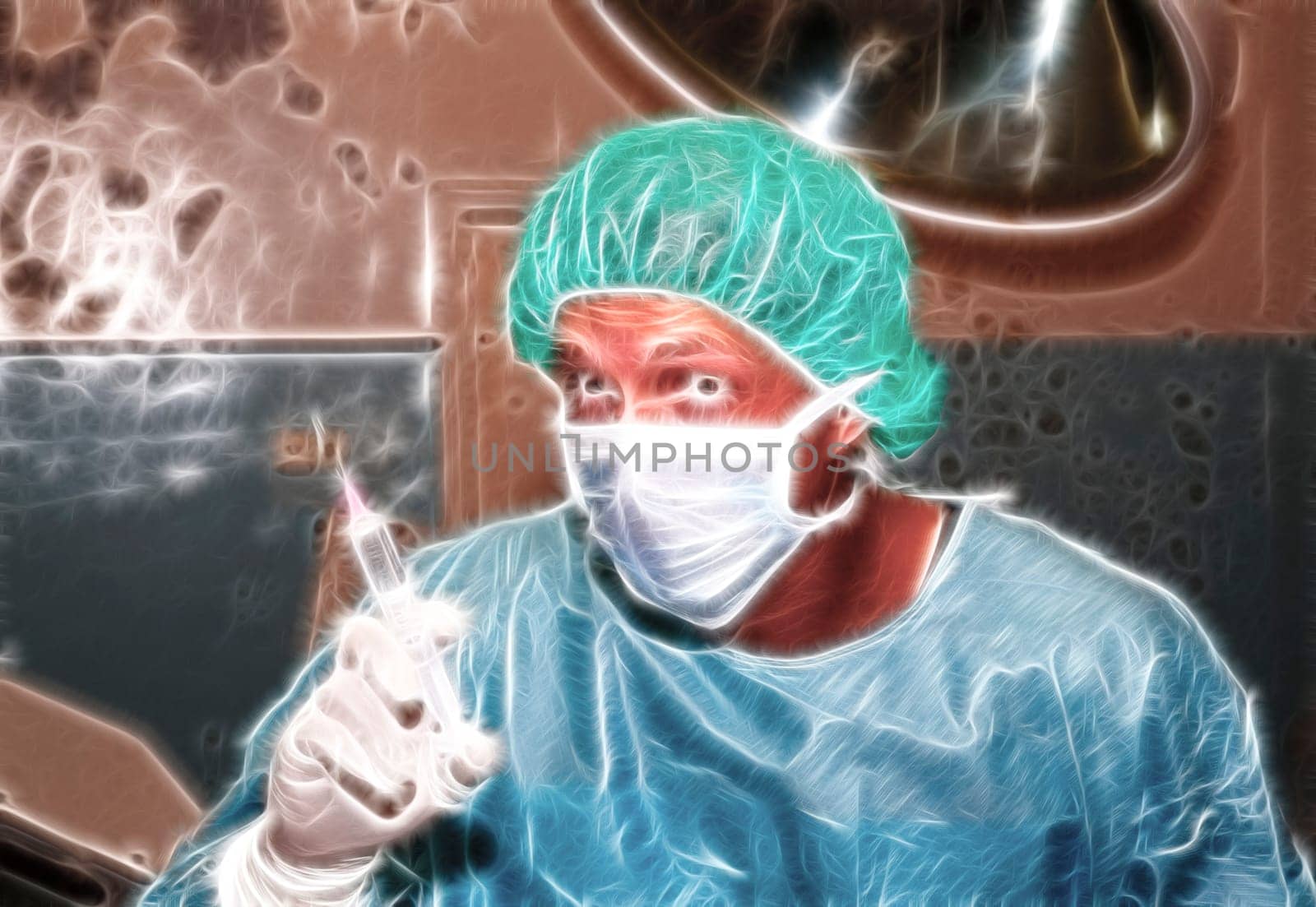 Surgeon making some thoughts before coming difficult surgery
