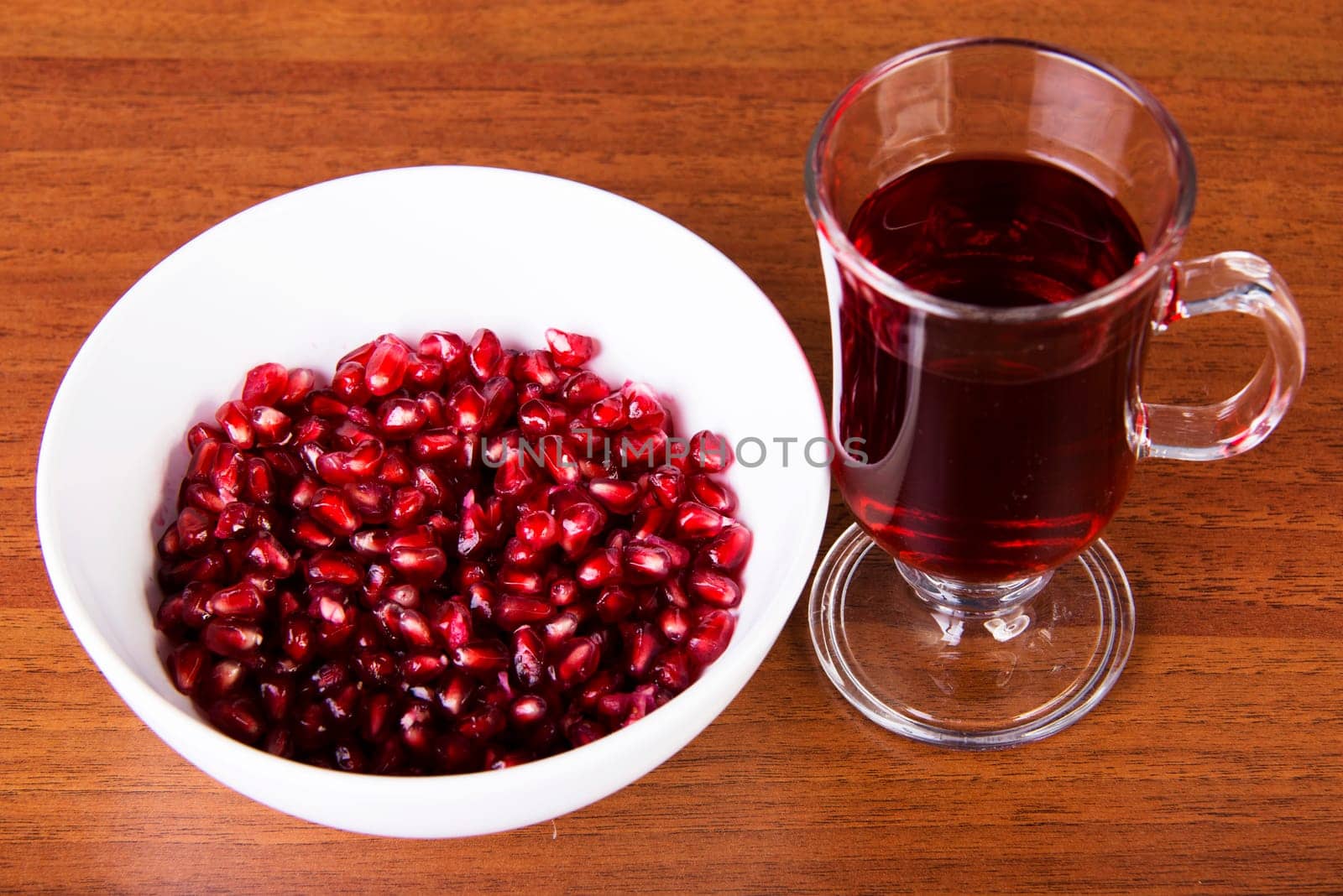 Pomegranate juice in glass
