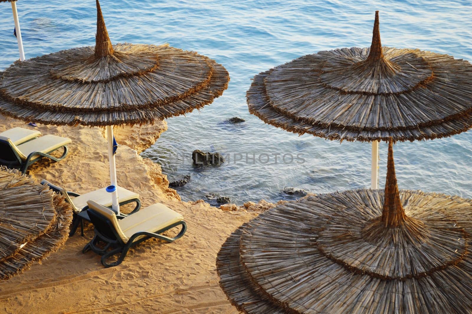 Sea beach during hot summer day