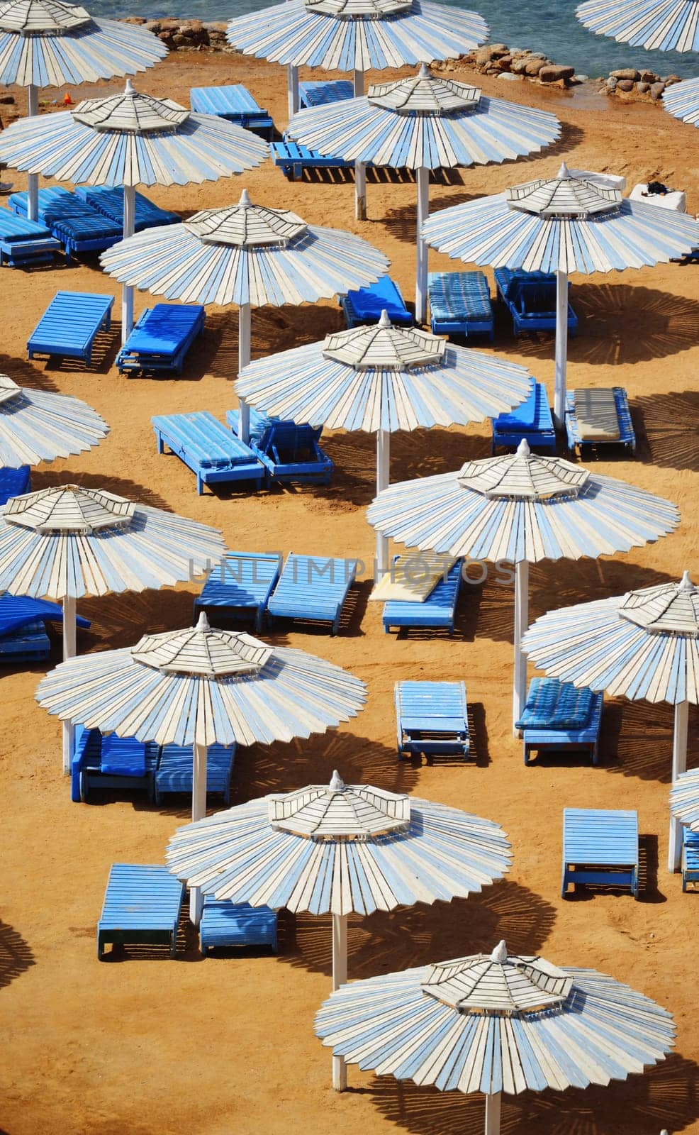 Sea beach during hot summer day