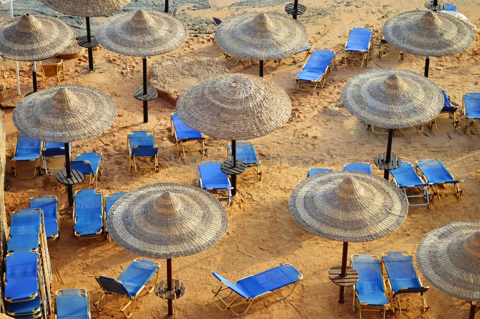 Sea beach during hot summer day