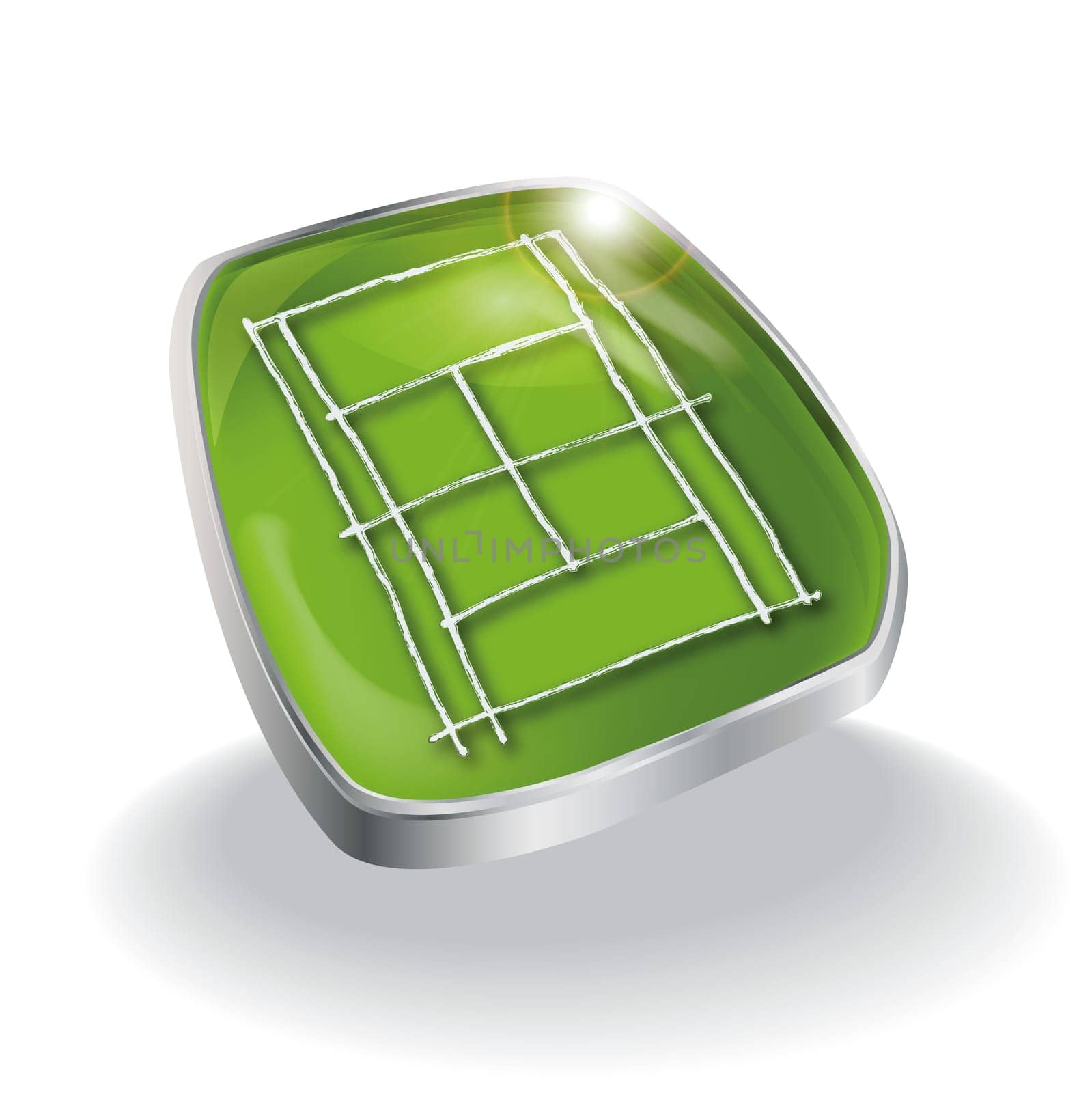 Grass court and tennis court