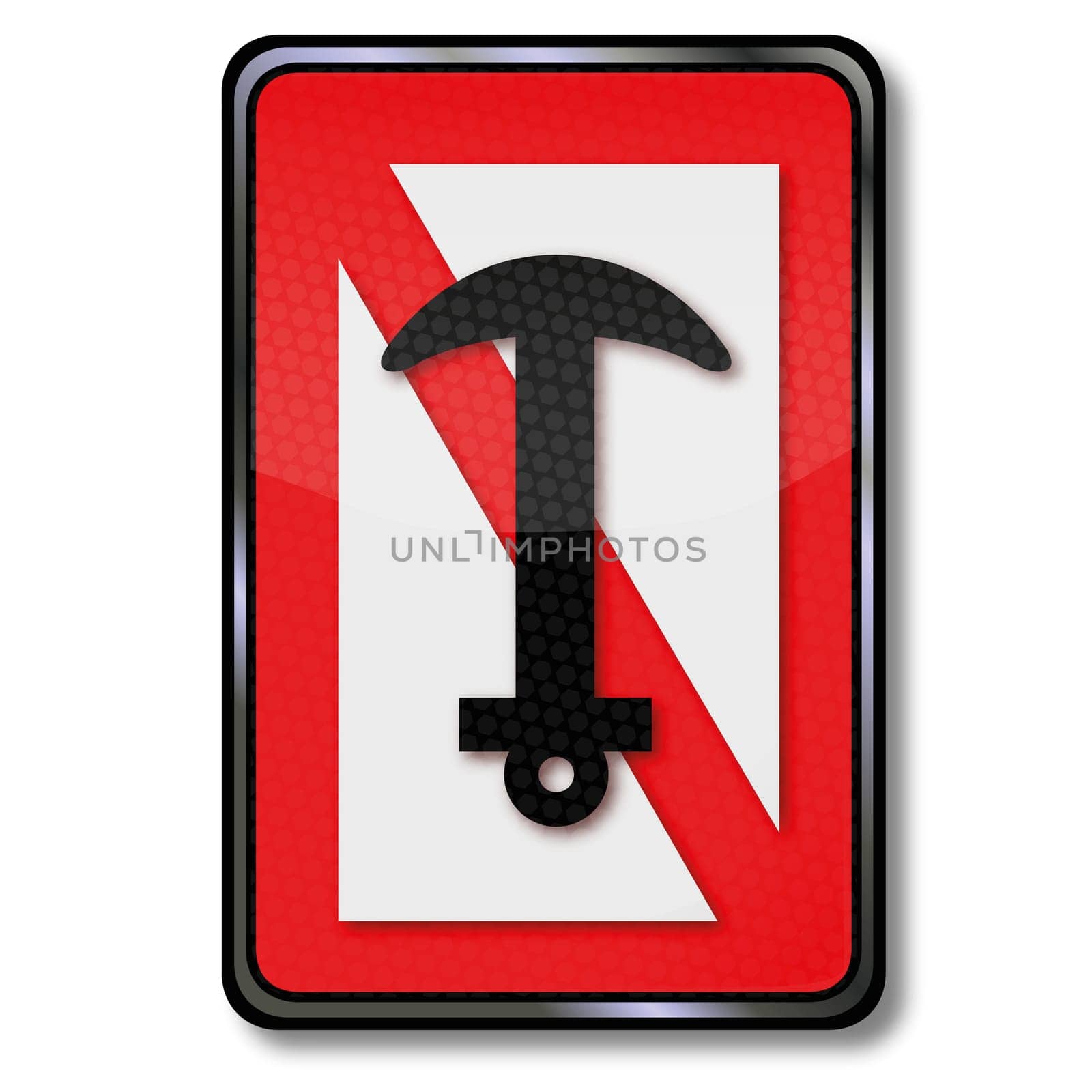 Navigation signs: Prohibition of anchoring and prohibition of dragging