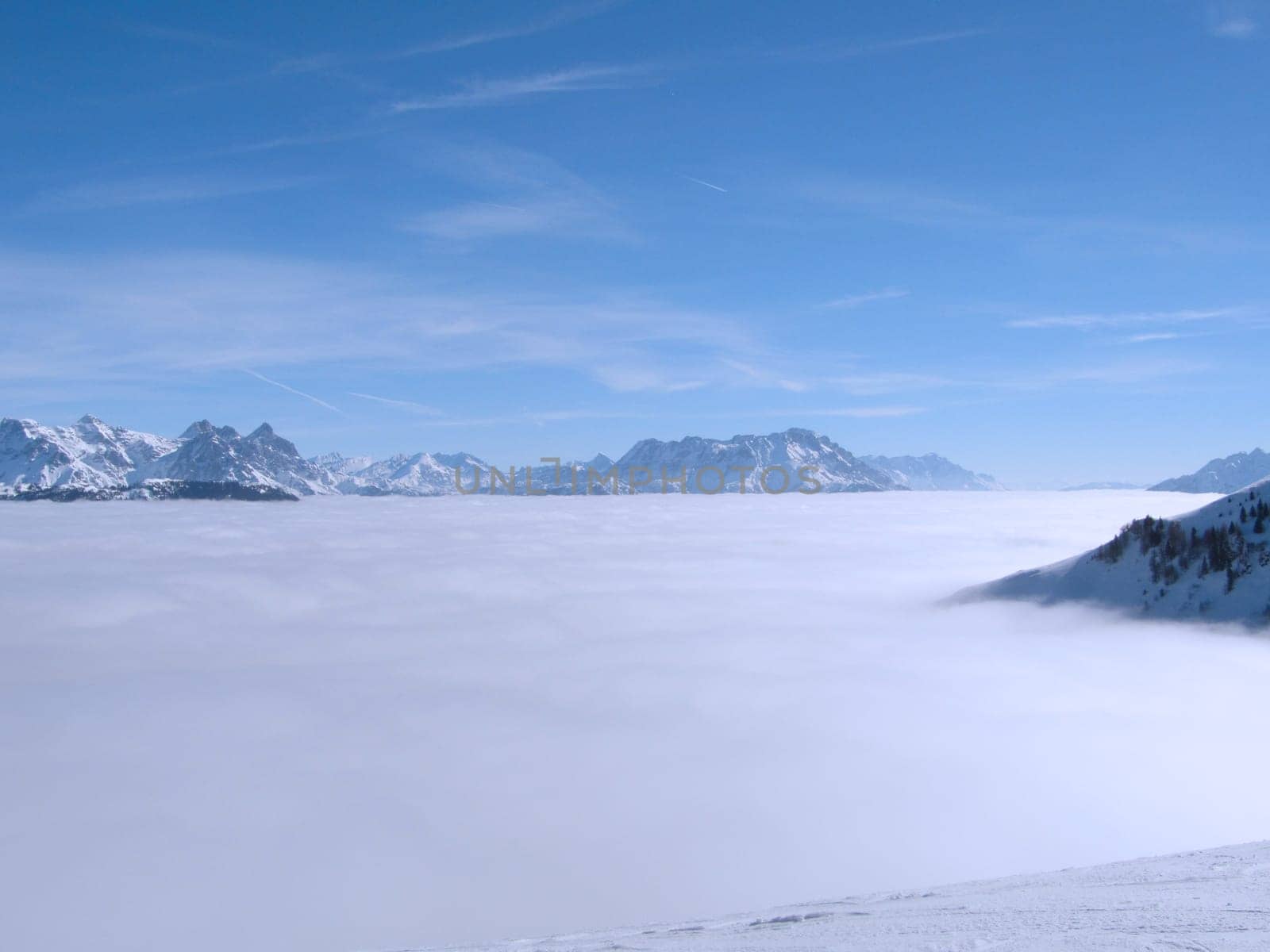 Ground fog in the mountains