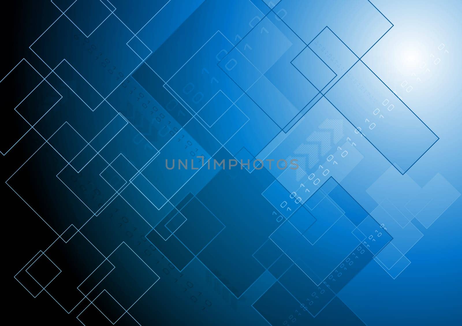 Bright blue tech background. Vector design eps 10