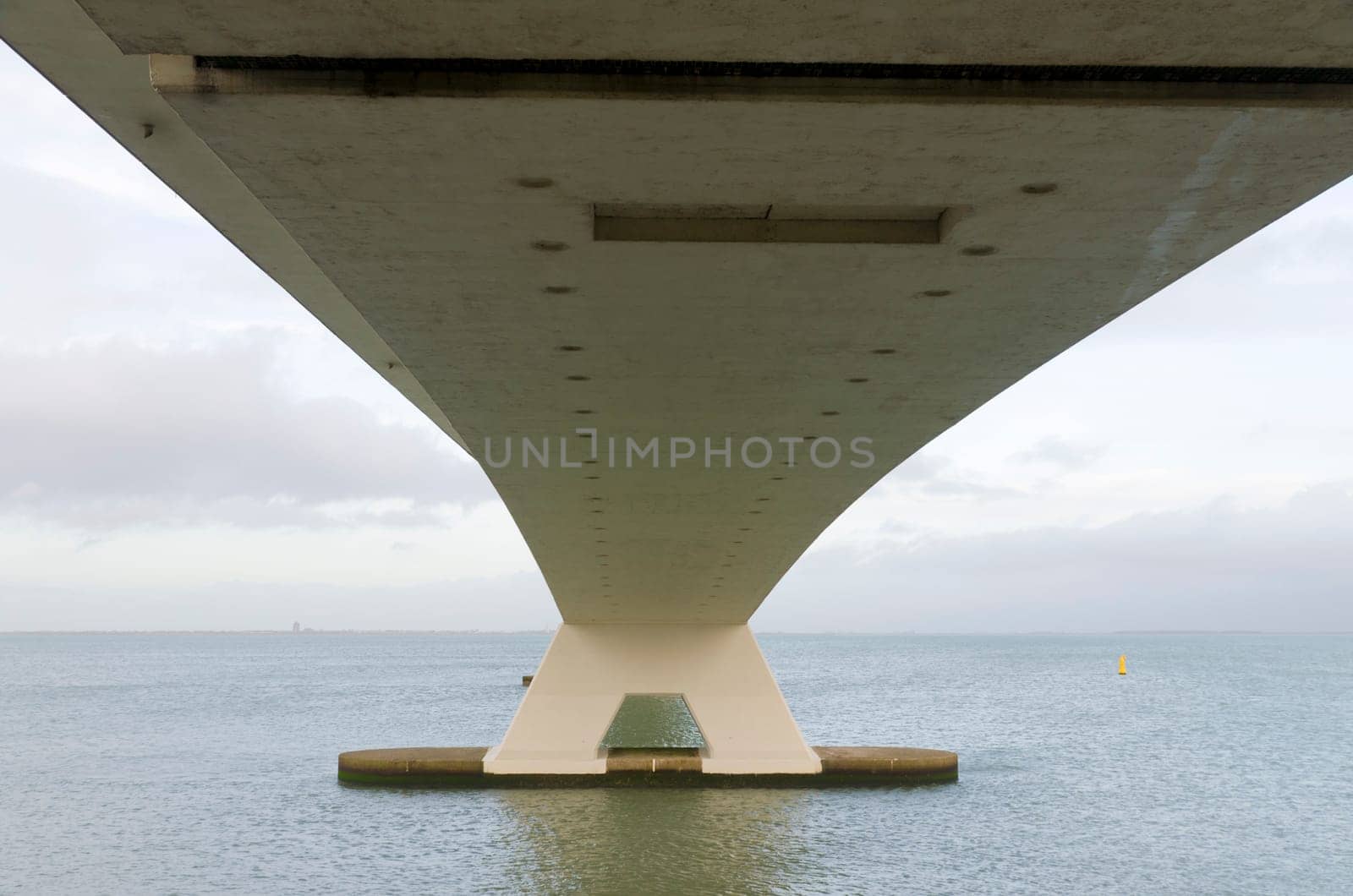 pillar of the 5 km long Zeelandbrug in the Netherlands. At the opening in 1965, it was the longest bridge in Europe