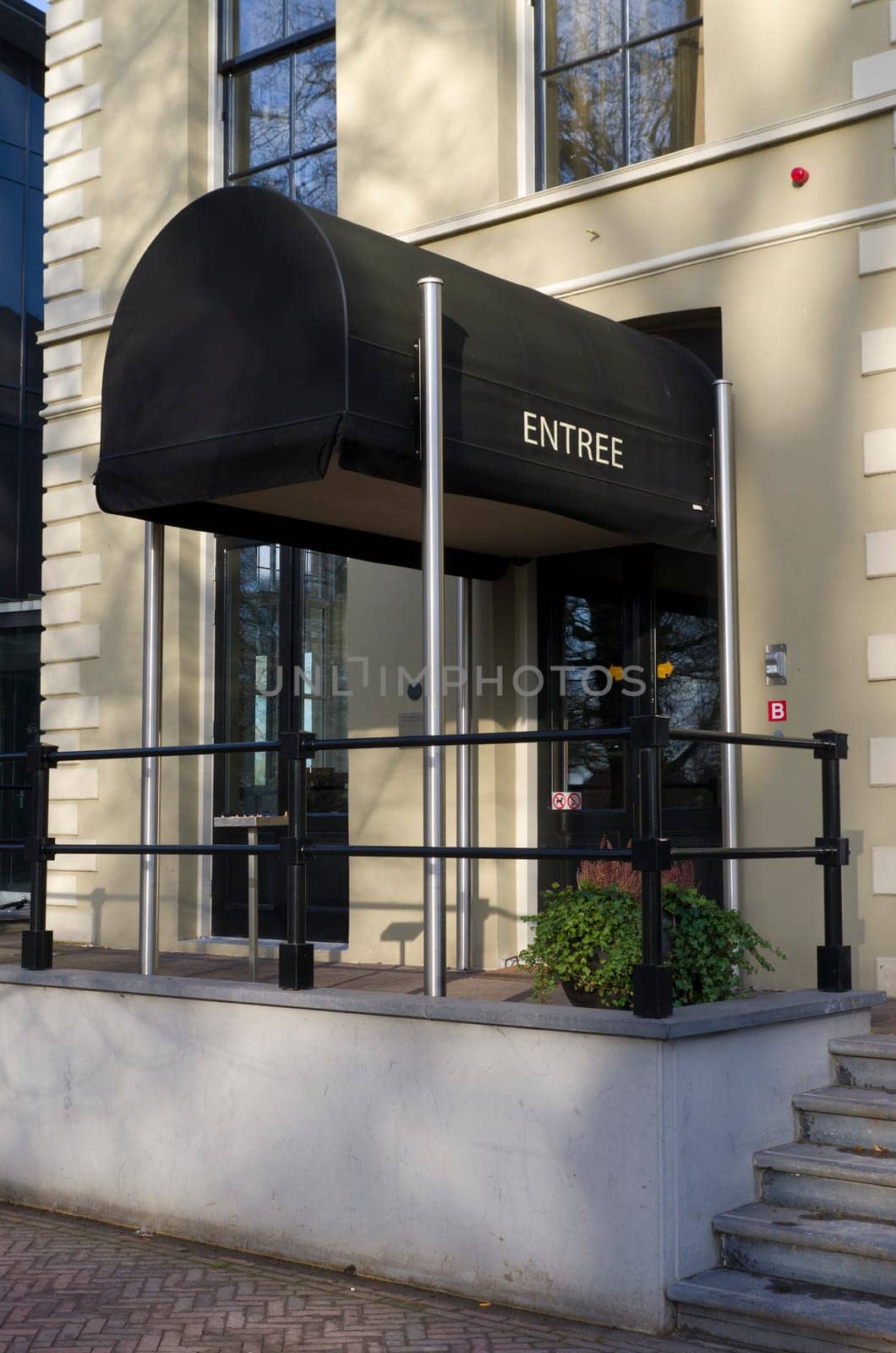 entrance of a luxury hotel in Deventer, Netherlands