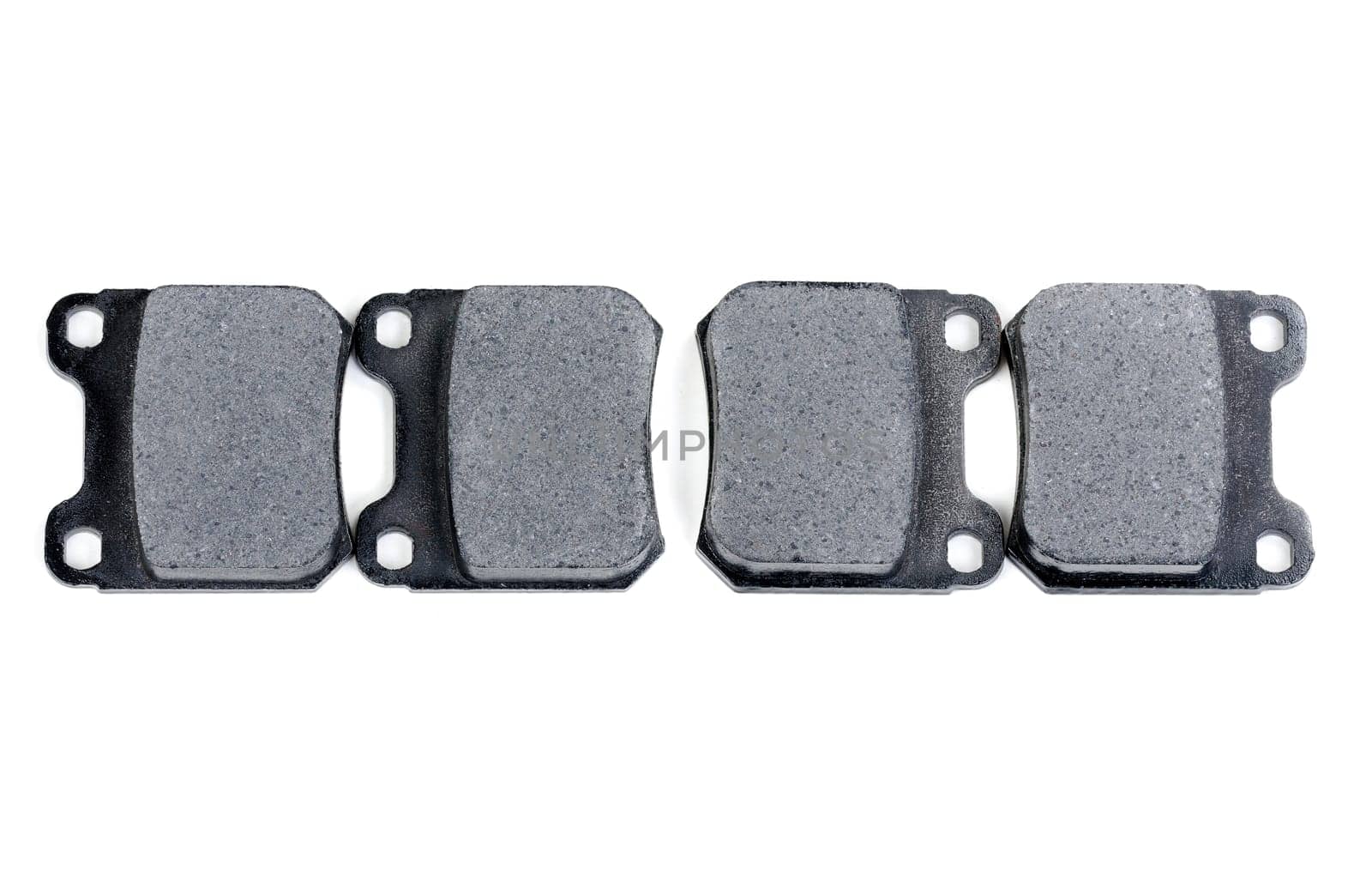 complete set of brake blocks isolated on a white background