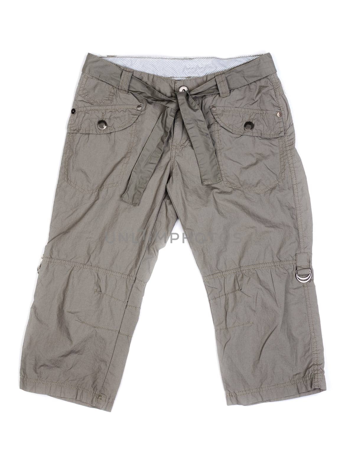 Women's casual khaki bridge. Isolate on white.