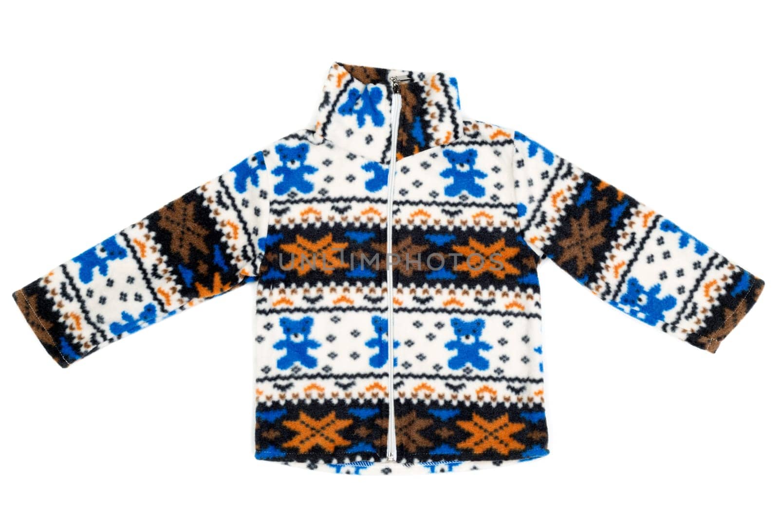 Sweater with a winter pattern. Isolated on white.