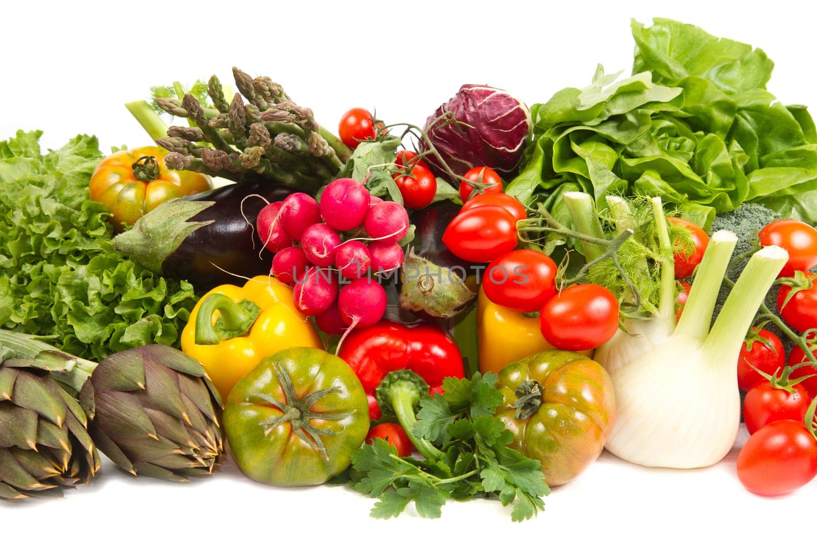 fresh vegetable isolated on white background