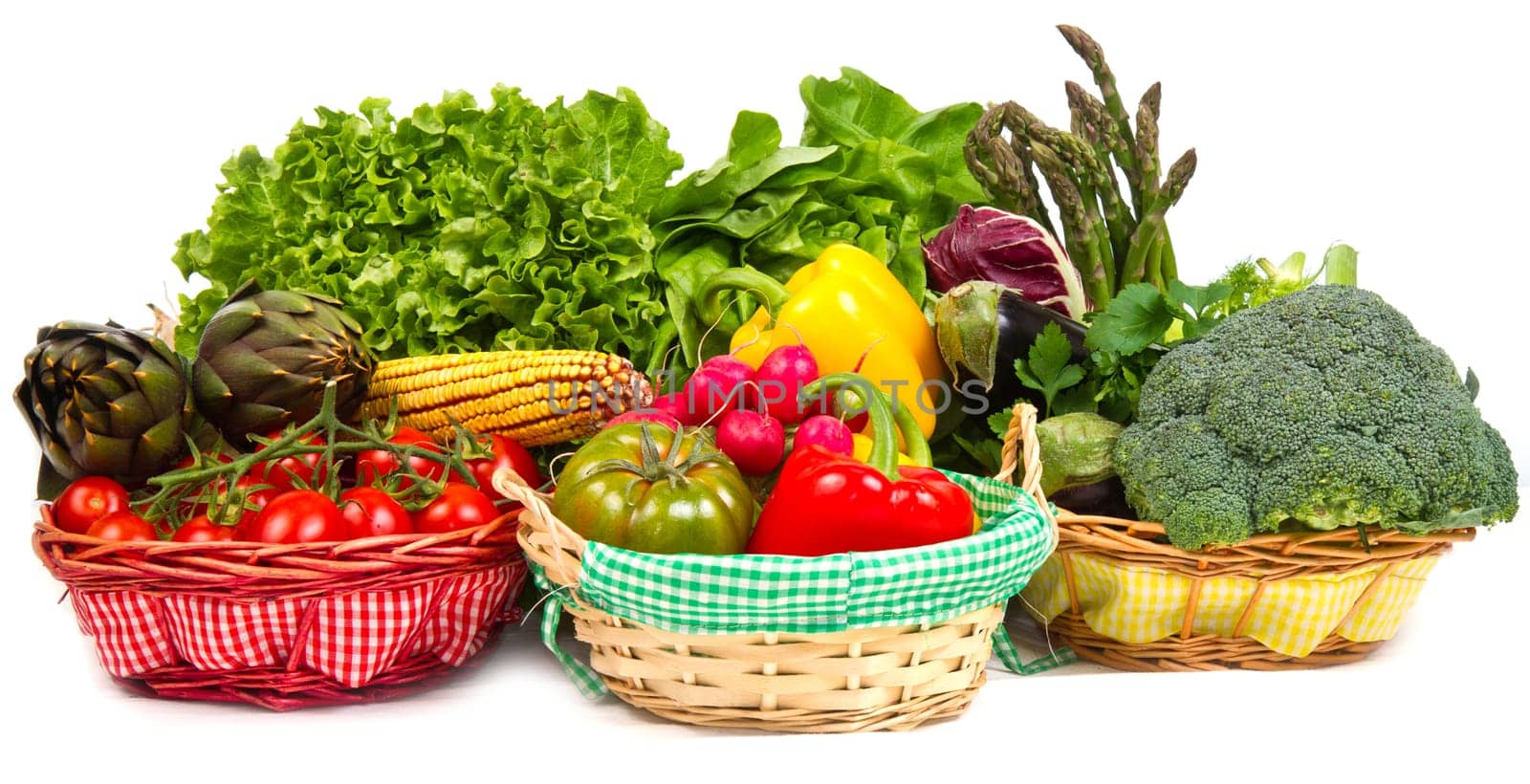 fresh vegetable isolated on white background