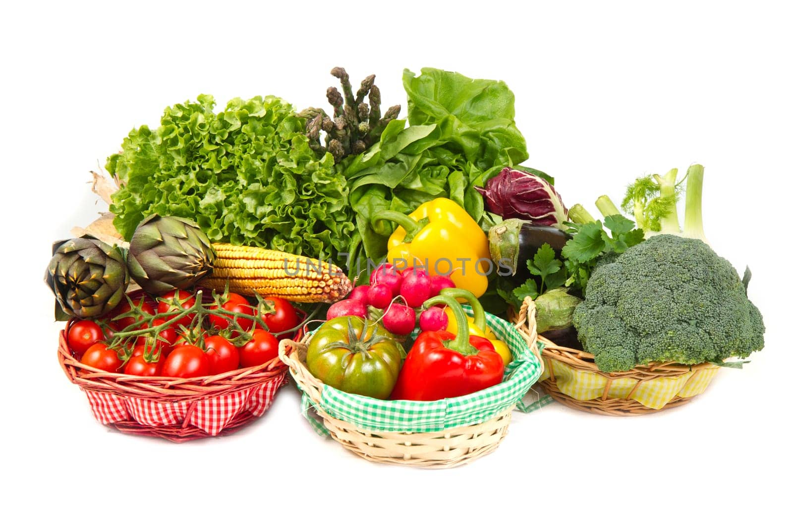 fresh vegetable isolated on white background