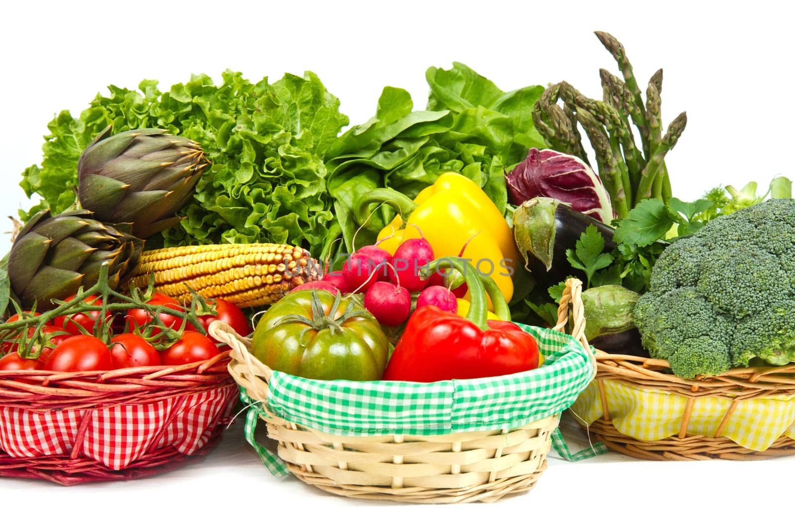 fresh vegetable isolated on white background