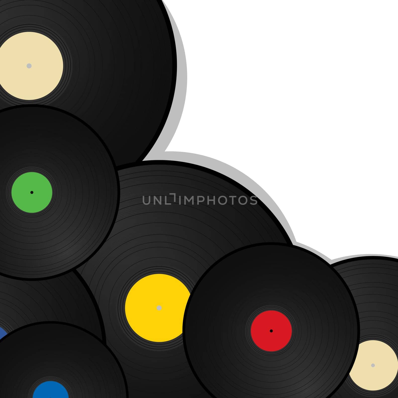 Vinyl musical background with room for text