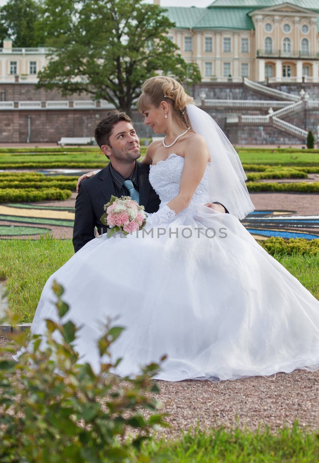 wedding in the territory of a palace of Menshikov