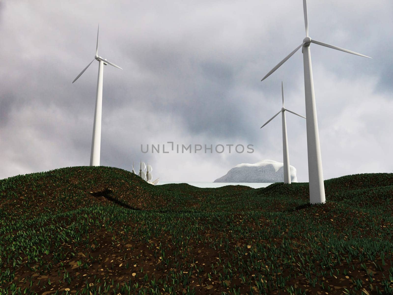 Wind Power Energy.  Save the planet concept.