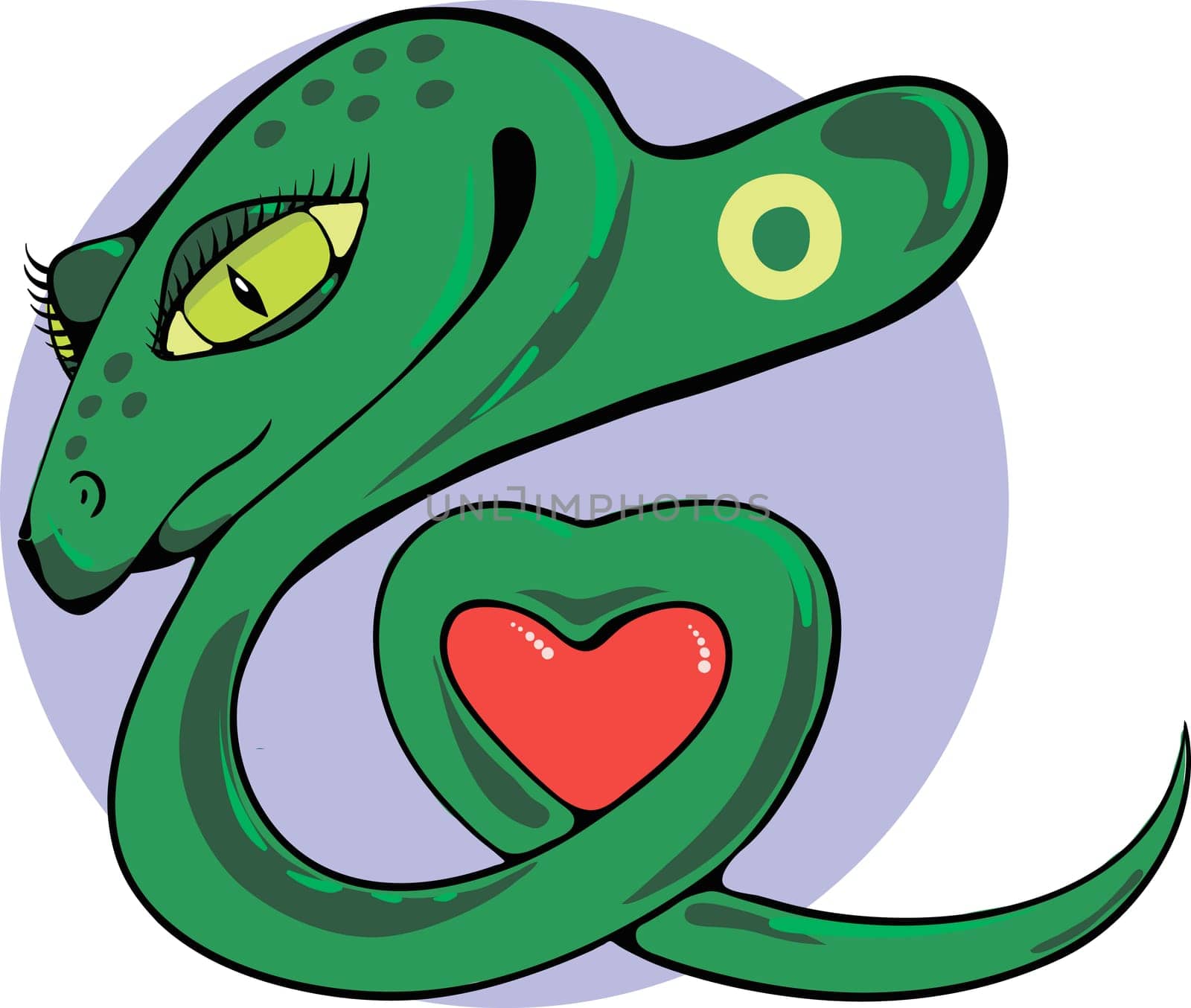 colorful illustration with snake for your design