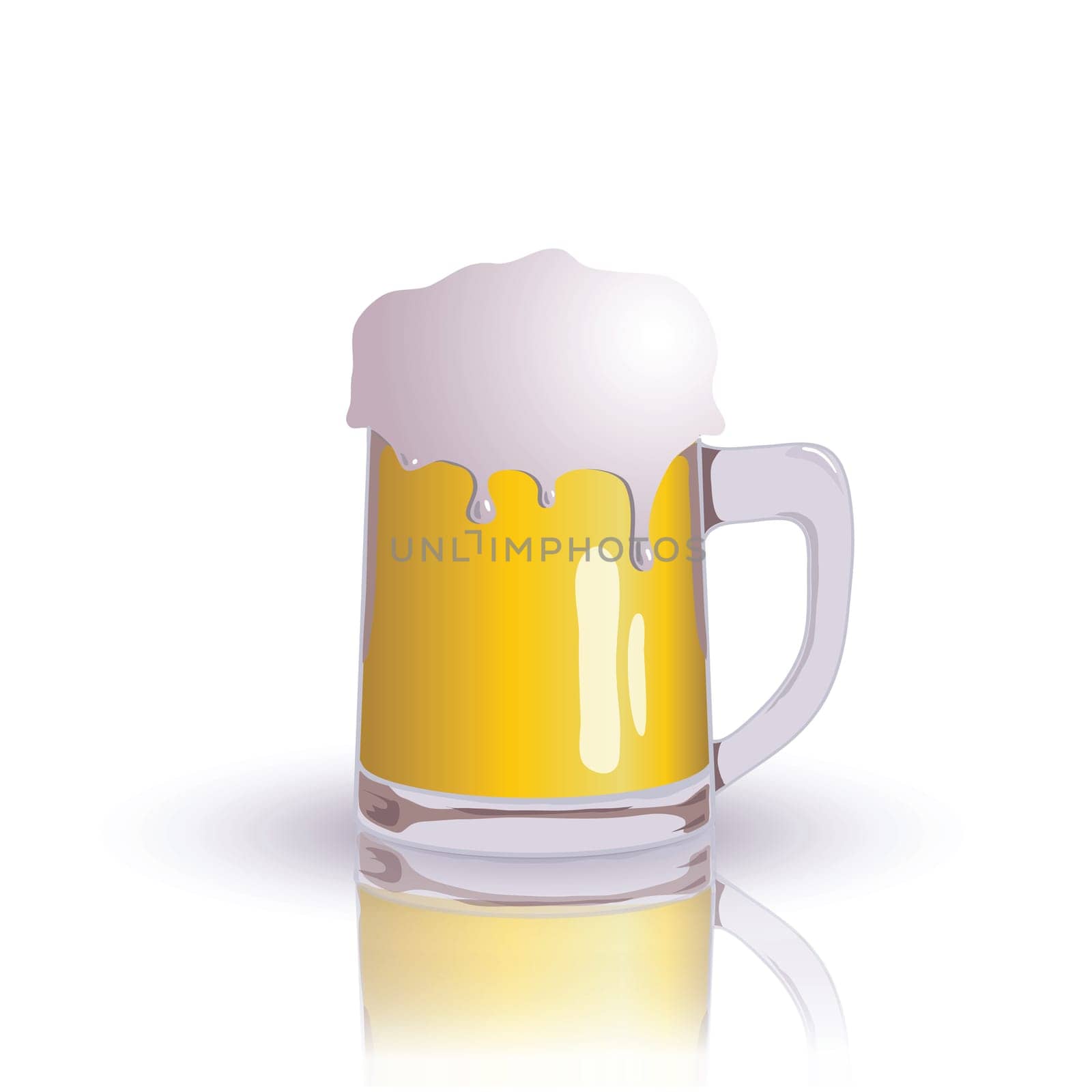 colorful illustration with beer for your design