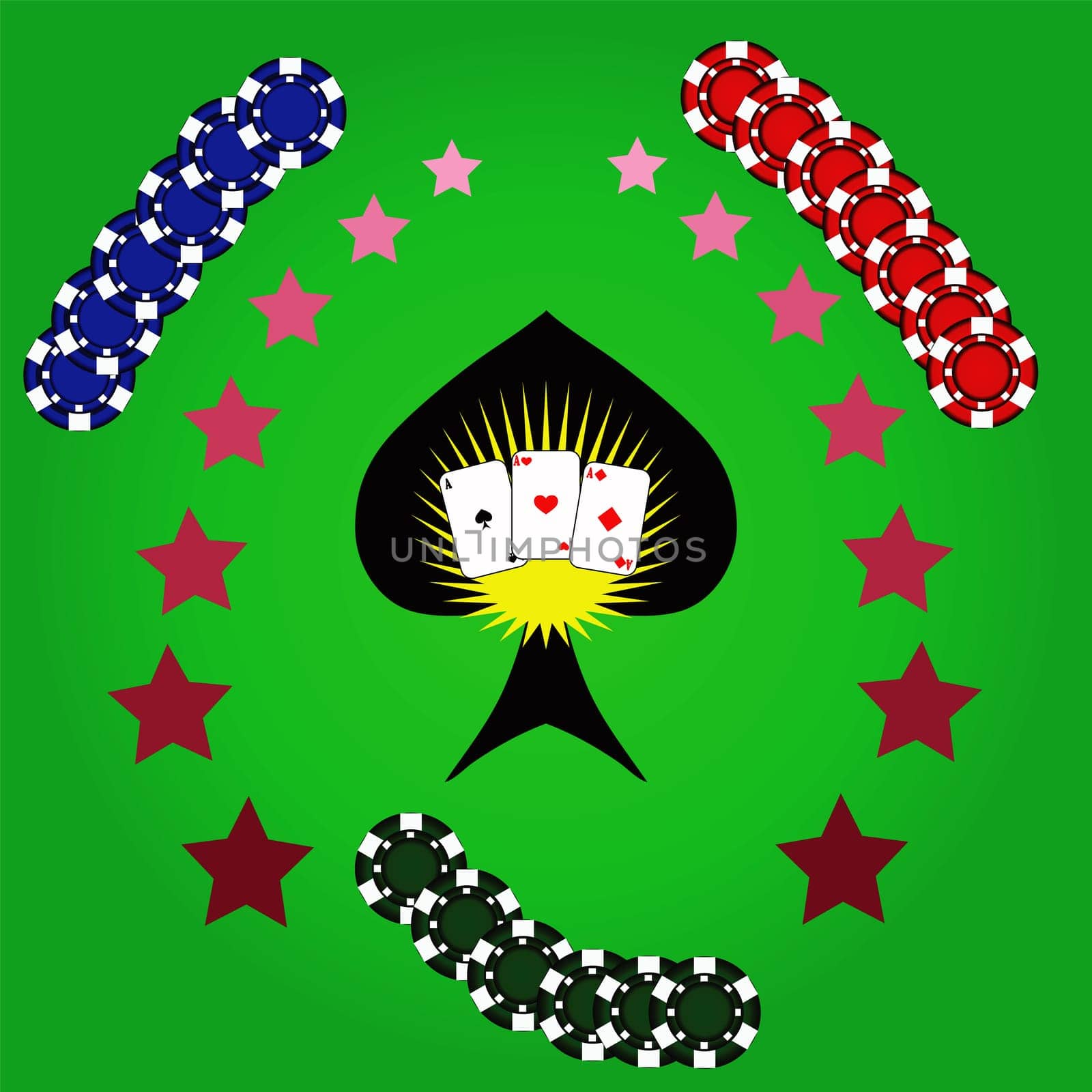 colorful illustration with  cards  for your design