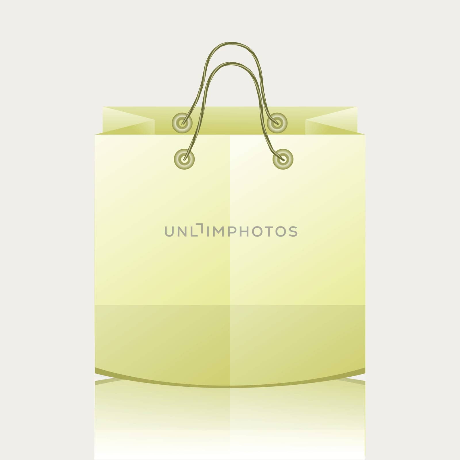 colorful illustration with paper shopping bag for your design