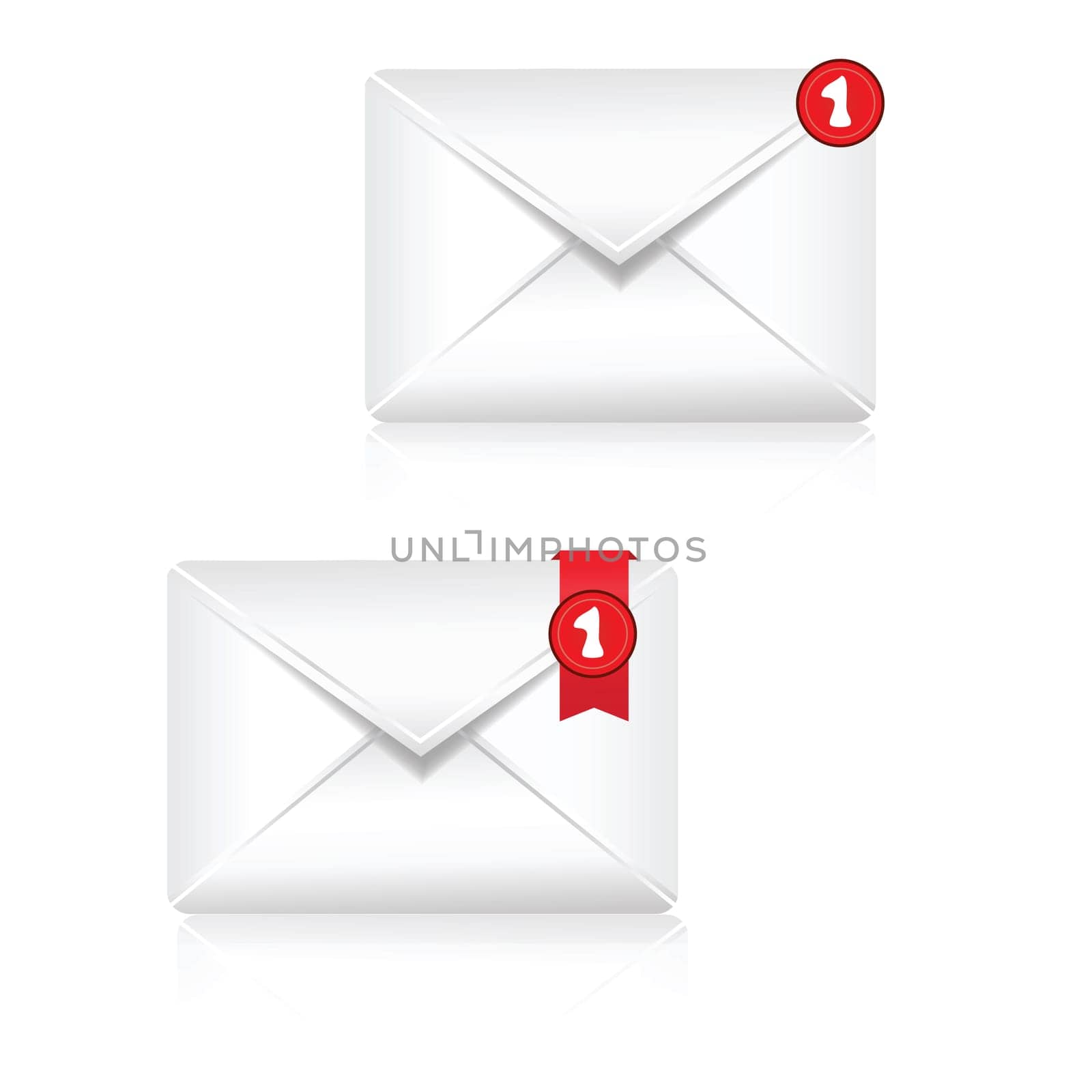colorful illustration with Mailbox Alert Icon for your design