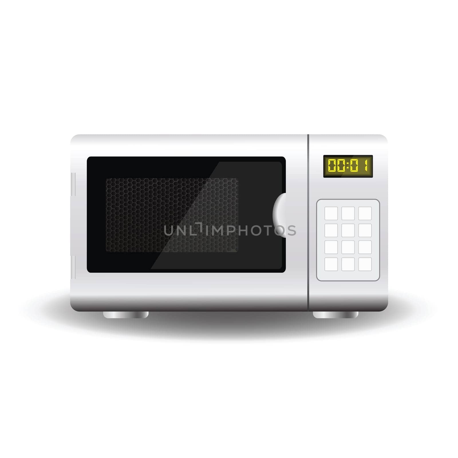 colorful illustration with Microwave for your design