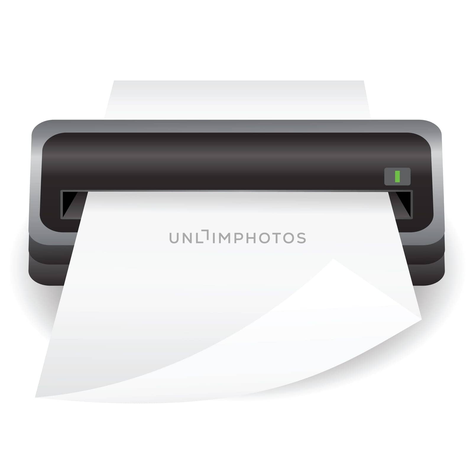 colorful illustration with portable scanner for your design