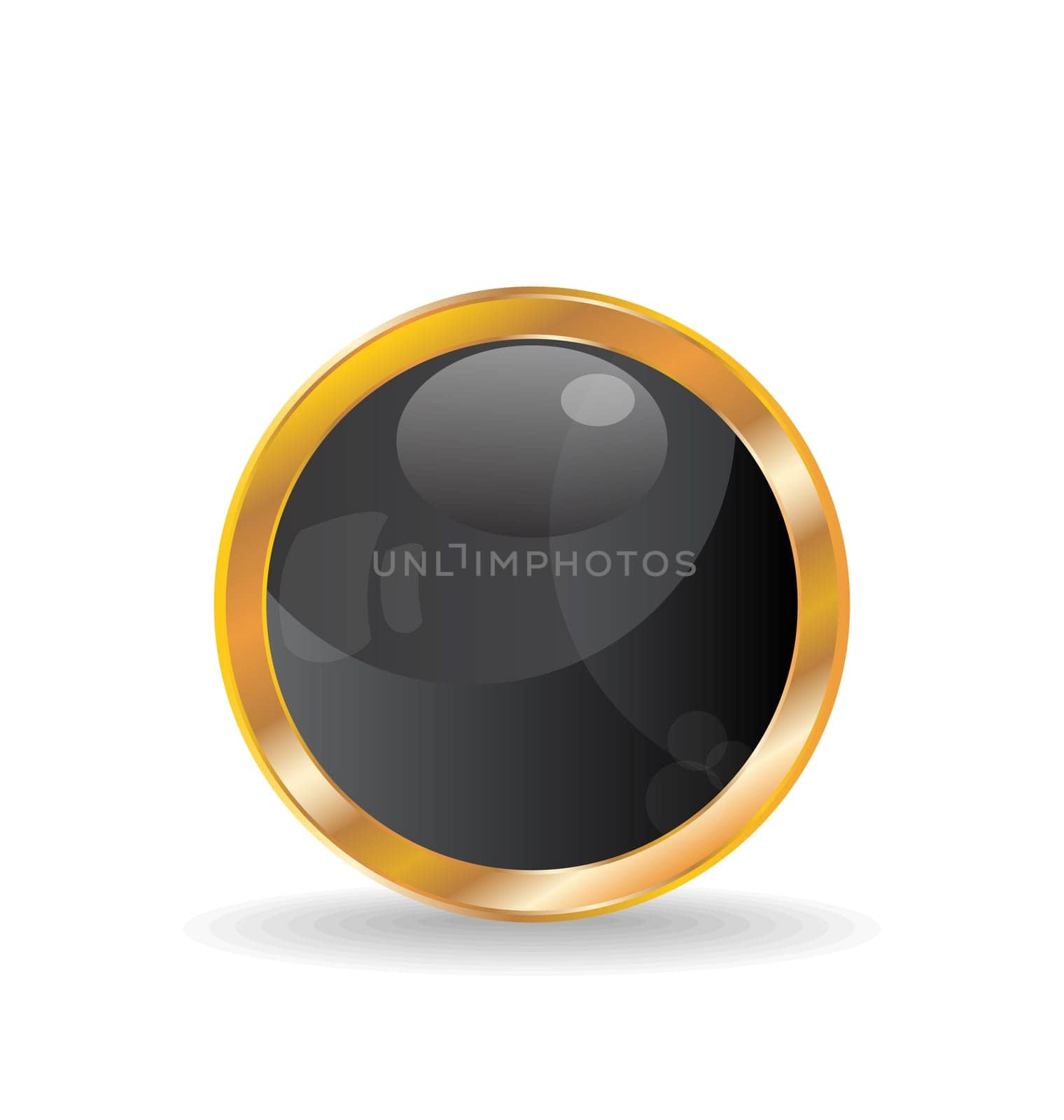 Illustration golden luxury ball isolated on white background - vector