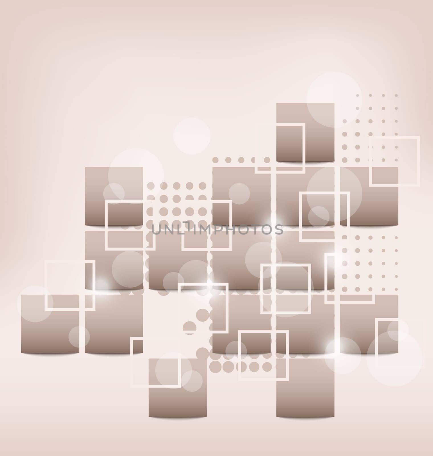 Illustration abstract creative background with squares - vector