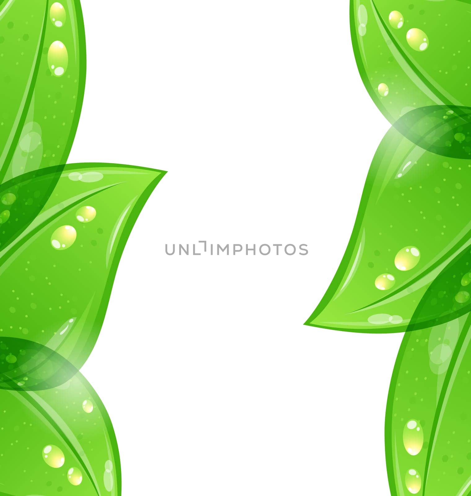 Illustration abstract eco green background - vector