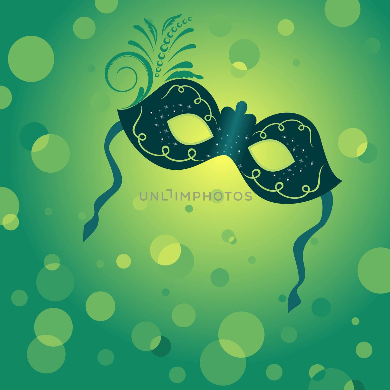 Illustration holiday background with carnival mask - vector