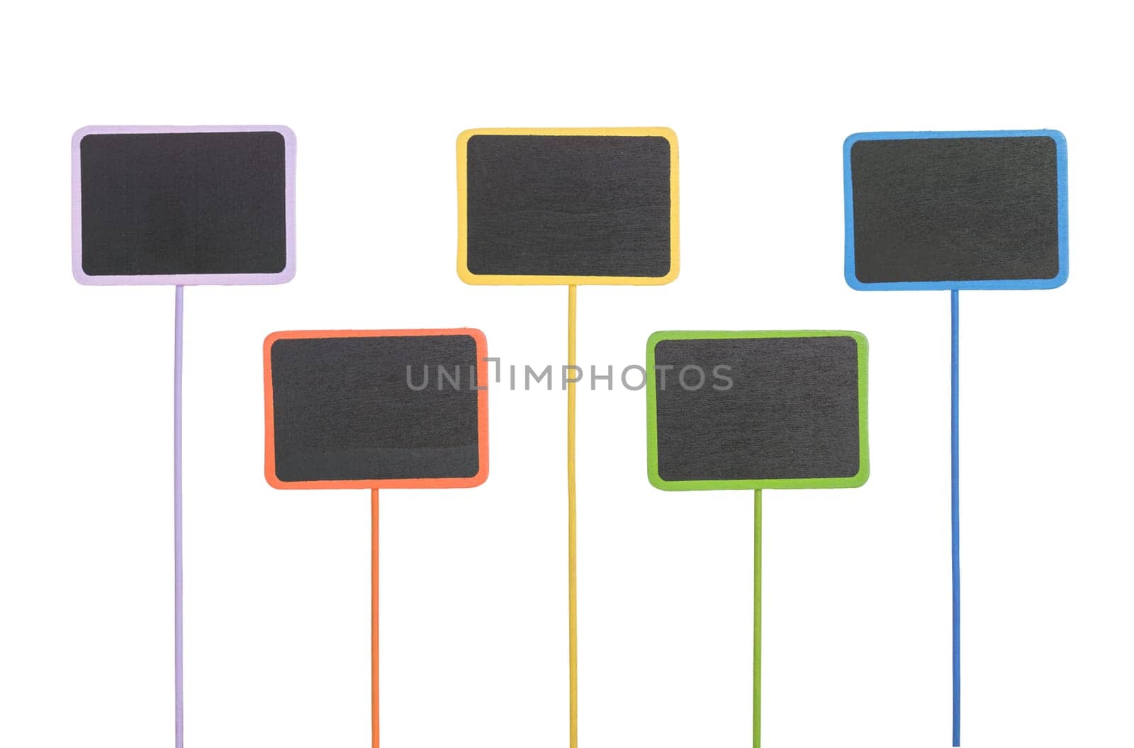 colorful blank wooden panels