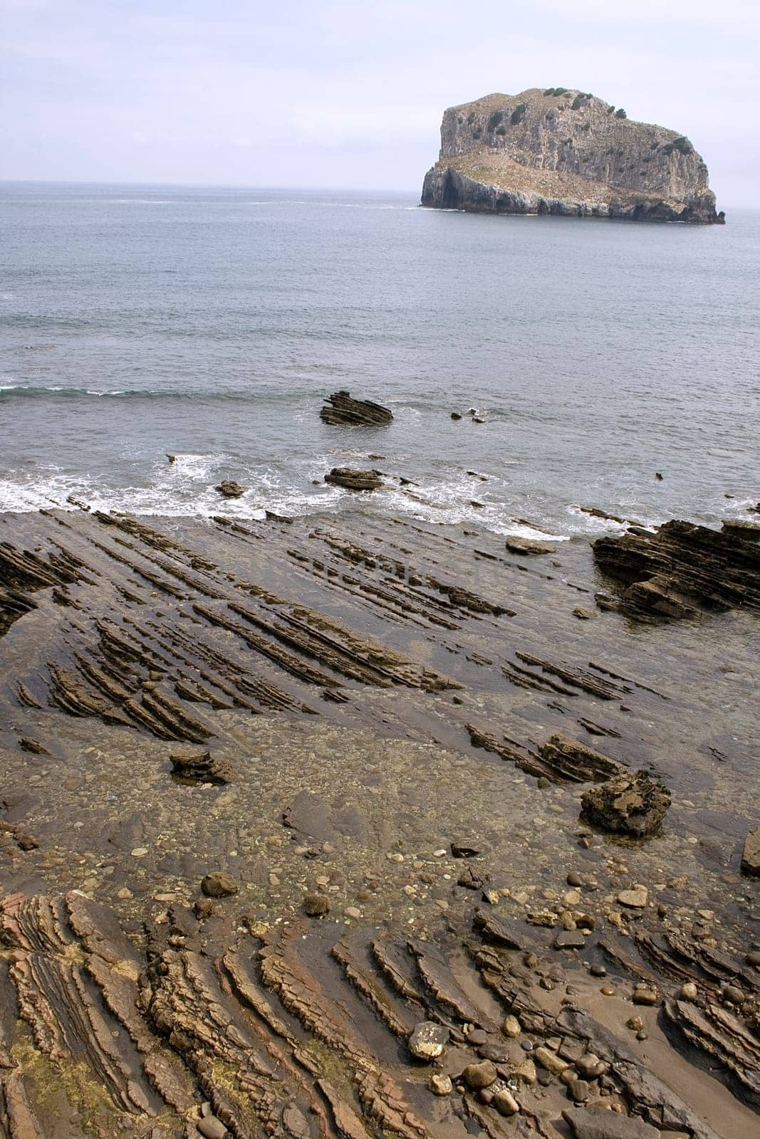 View of the San juan de Gaztelugatxe sea in the basque country