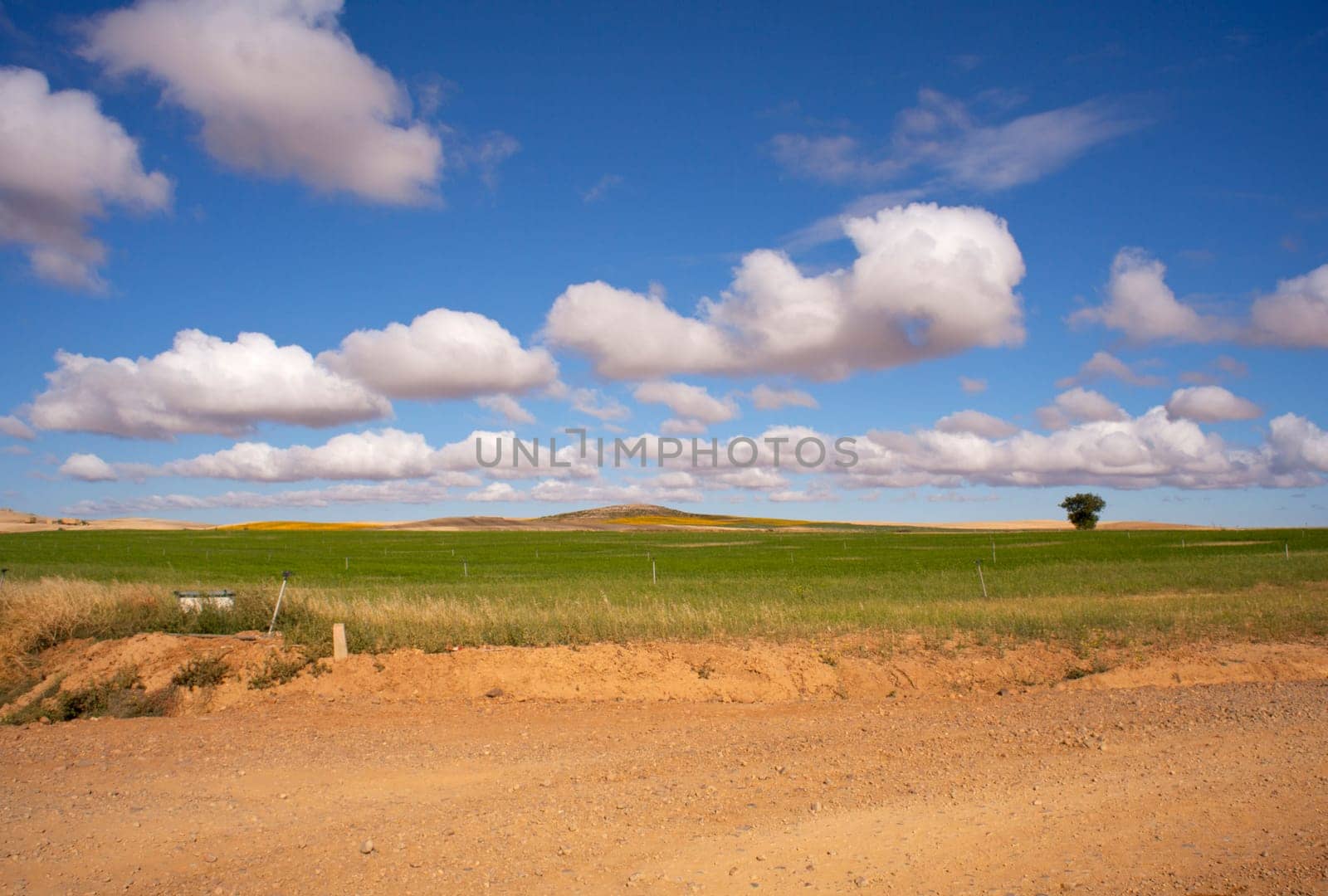 View of Spanish countryside in the summer