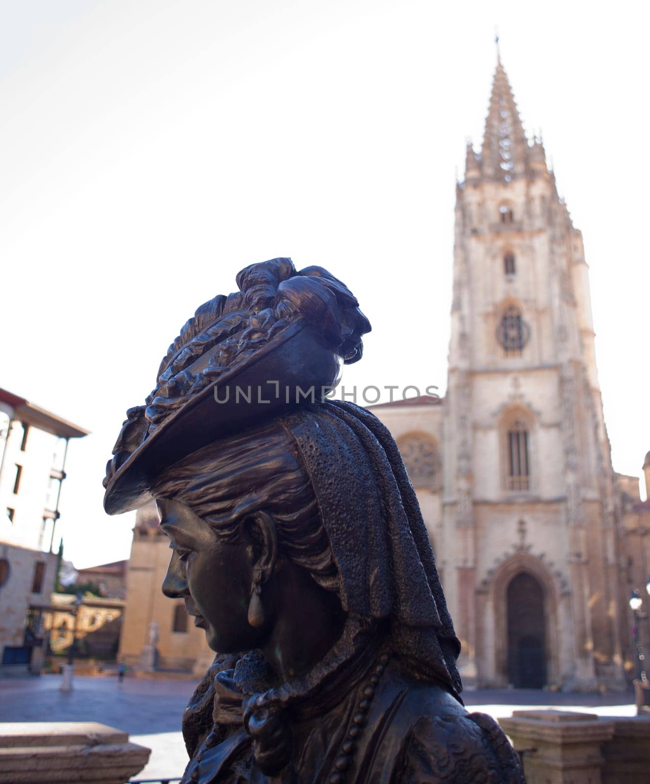 La Regenta, bronze statue in the city of Oviedo - Asturias, Spain