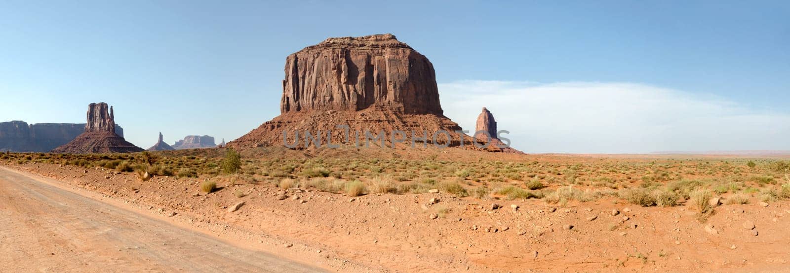 overview in Monument Valley in Utah in the United States of America