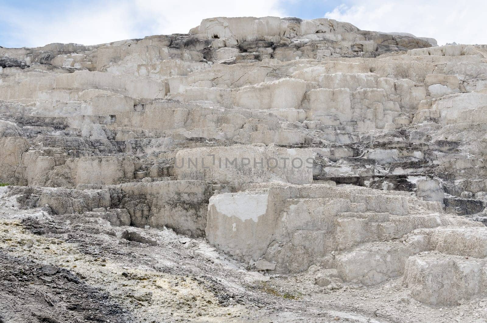 Mammoth Hot Springs in Yellowstone National Park in Wyoming in the United States of America