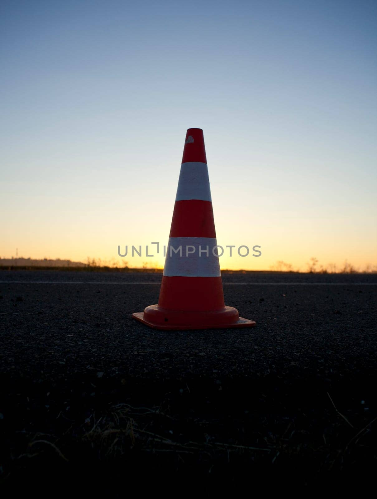 Photo of an Orange road cone