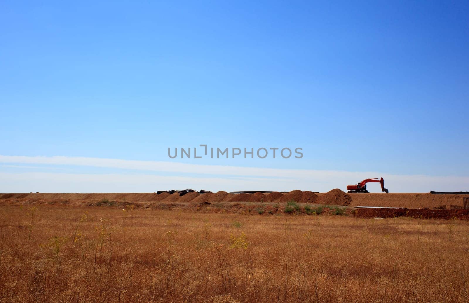 View of Construction site in spanish countryside