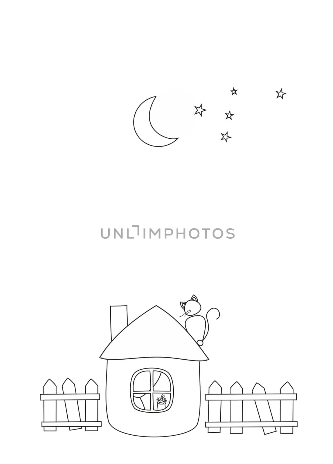 lonely cat looking to sky on roof and waiting for love