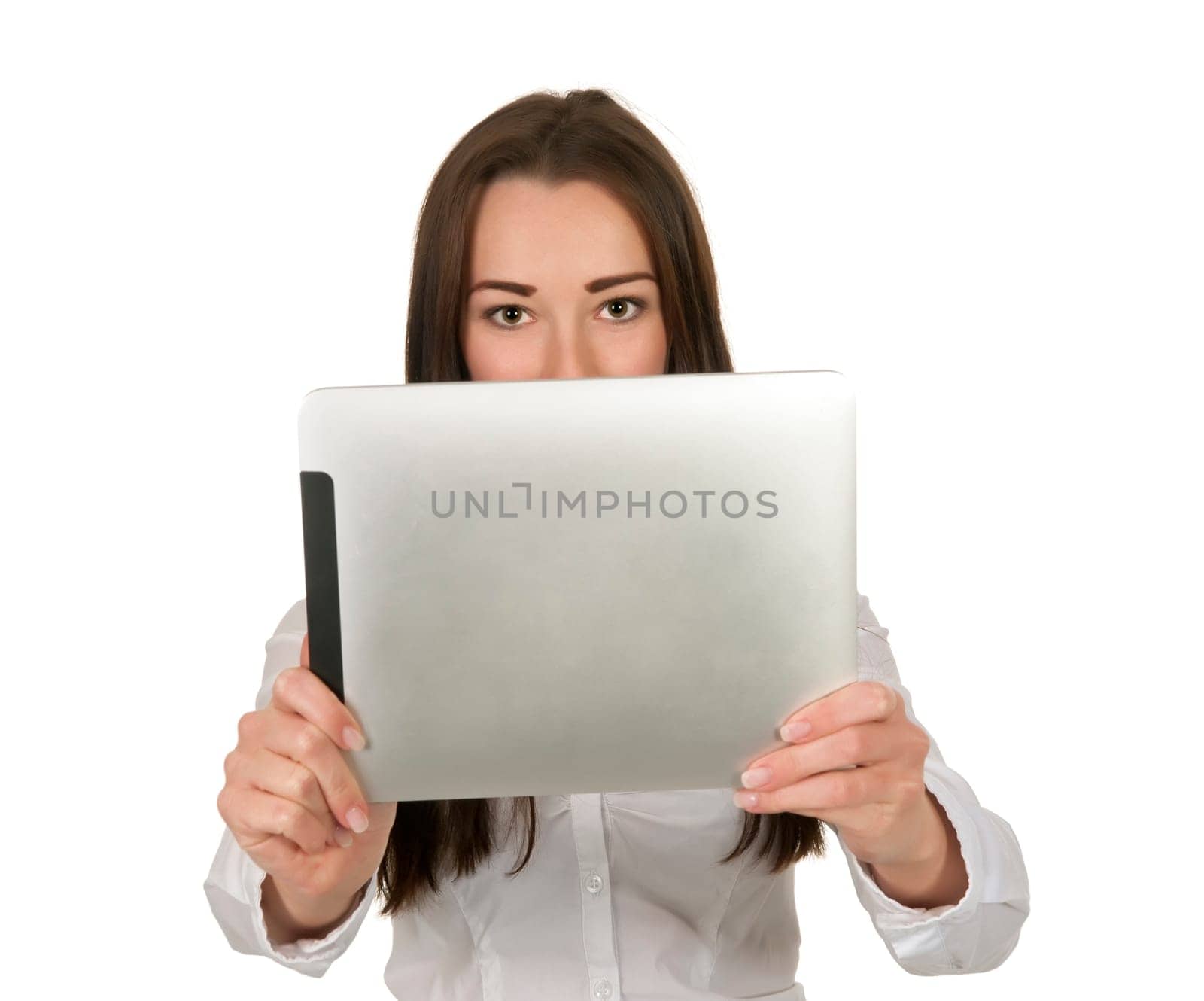 Businesswoman using tablet pc