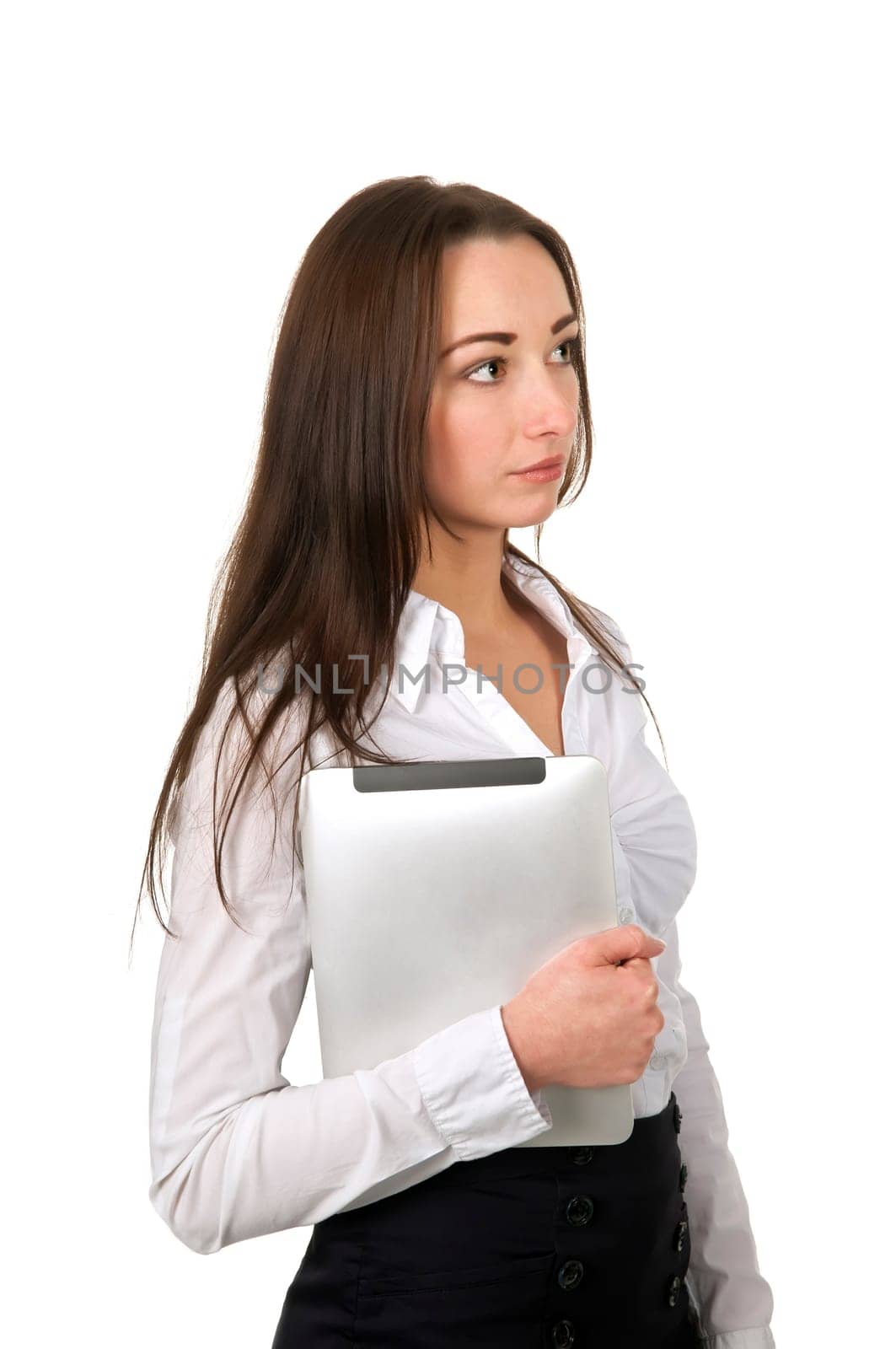 Businesswoman using tablet pc
