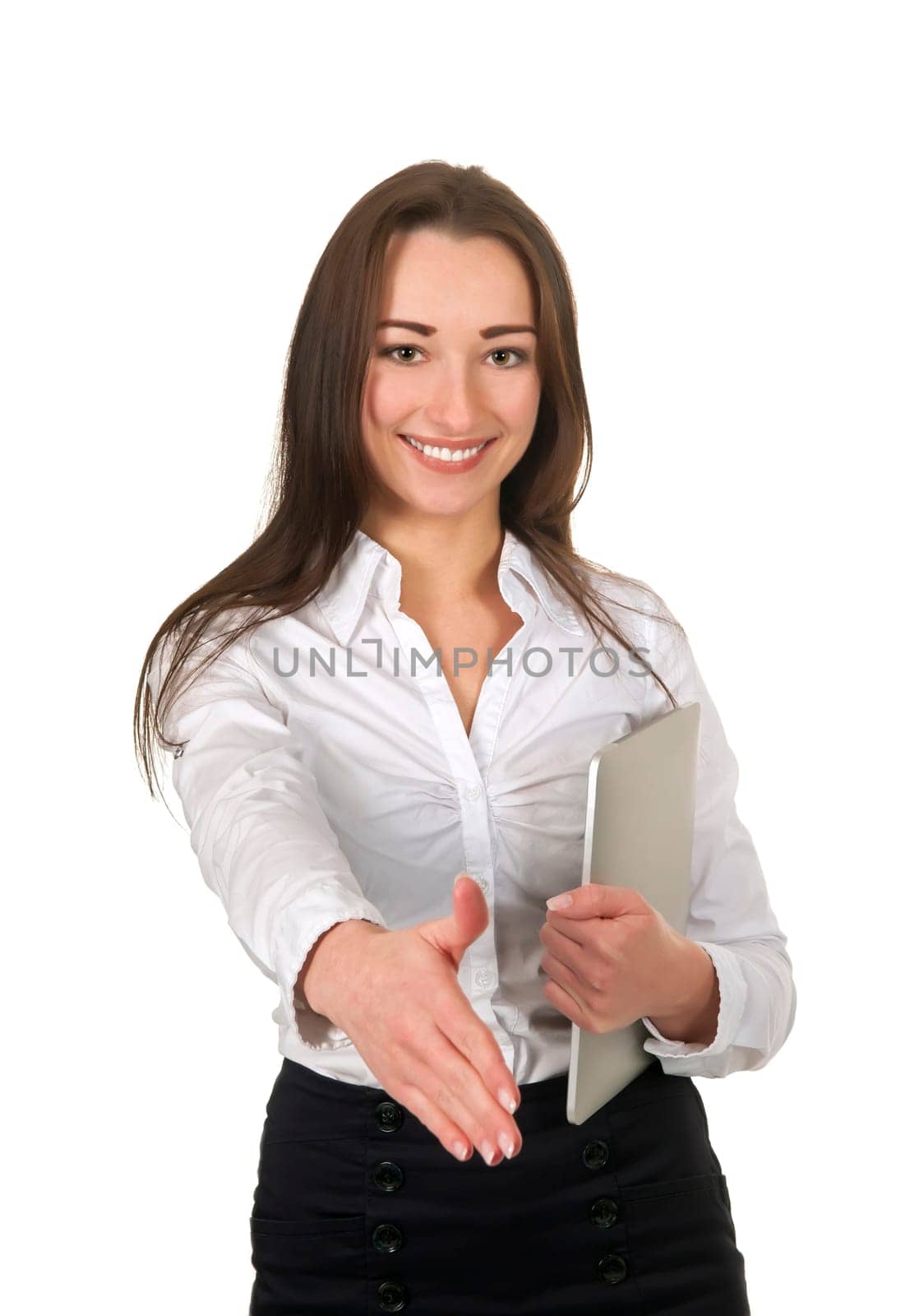 Handshake of a businesswoman