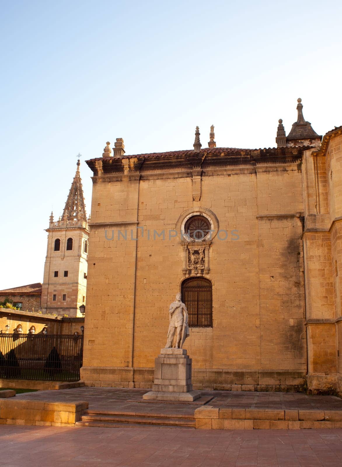 Statue of Alfonso the chaste, founder of the city of Oviedo