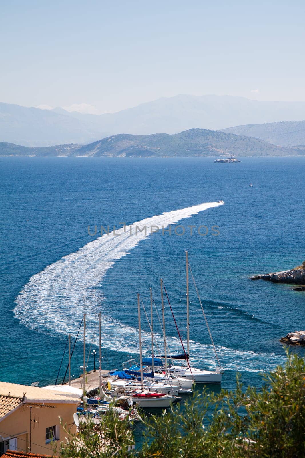 Kassiopi bay on the island Corfu, Greece