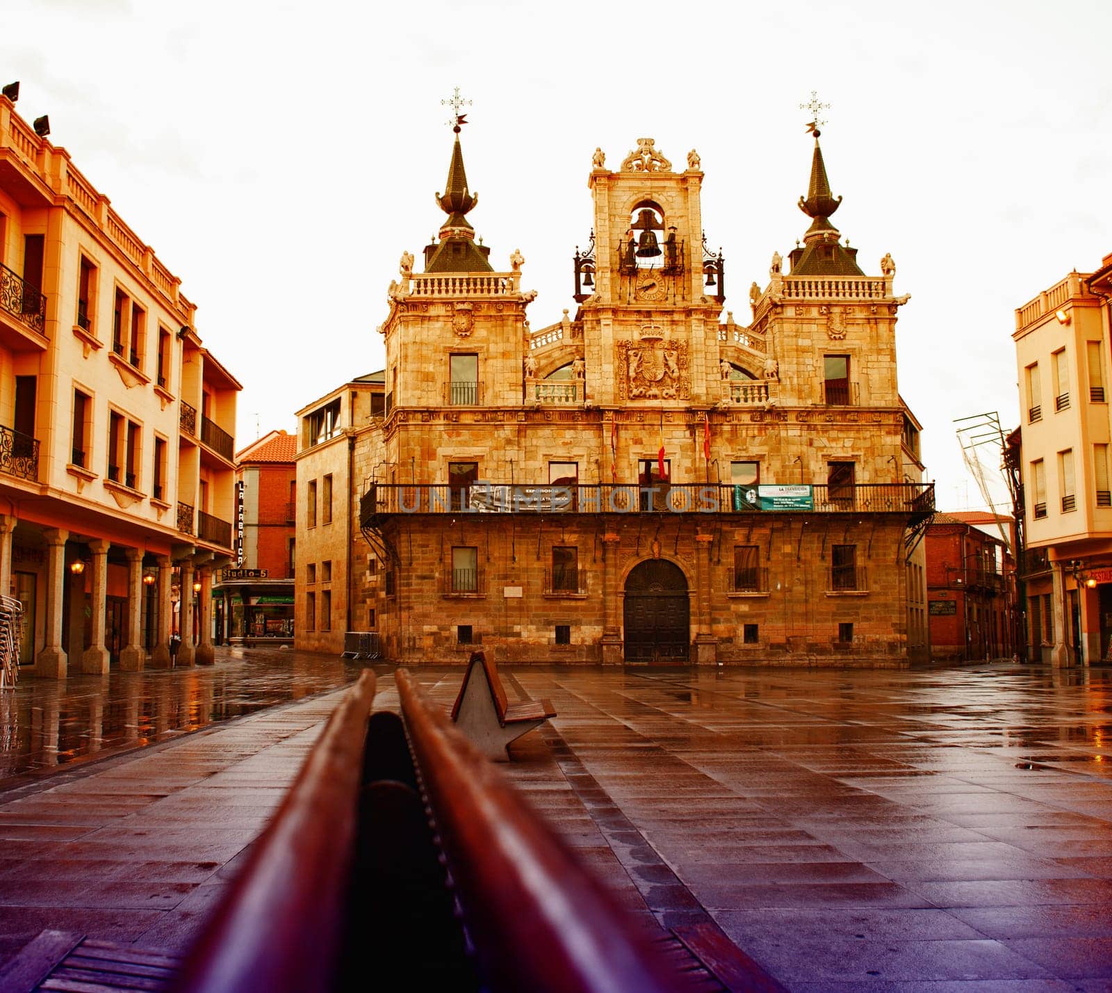 The Casas consistoriales in Astorga