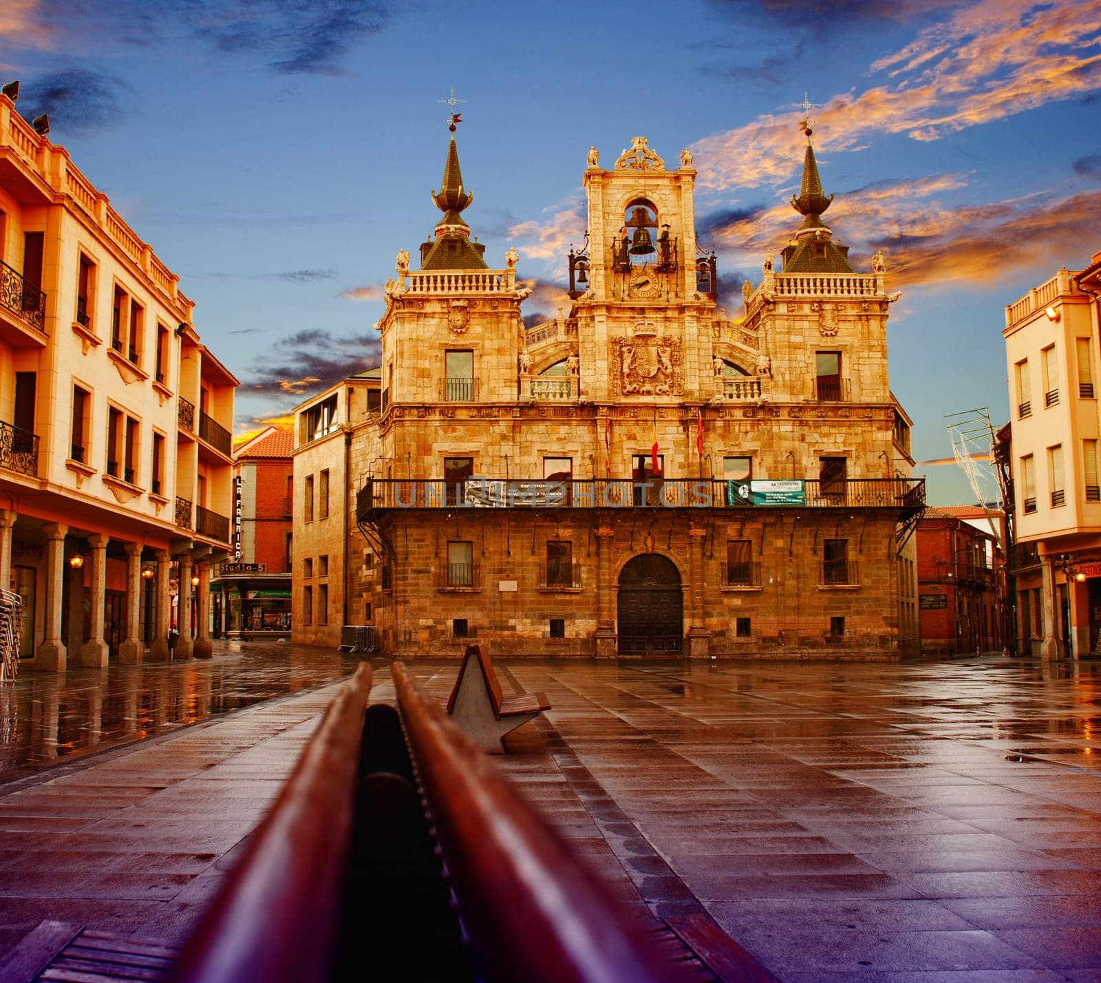 The Casas consistoriales in Astorga
